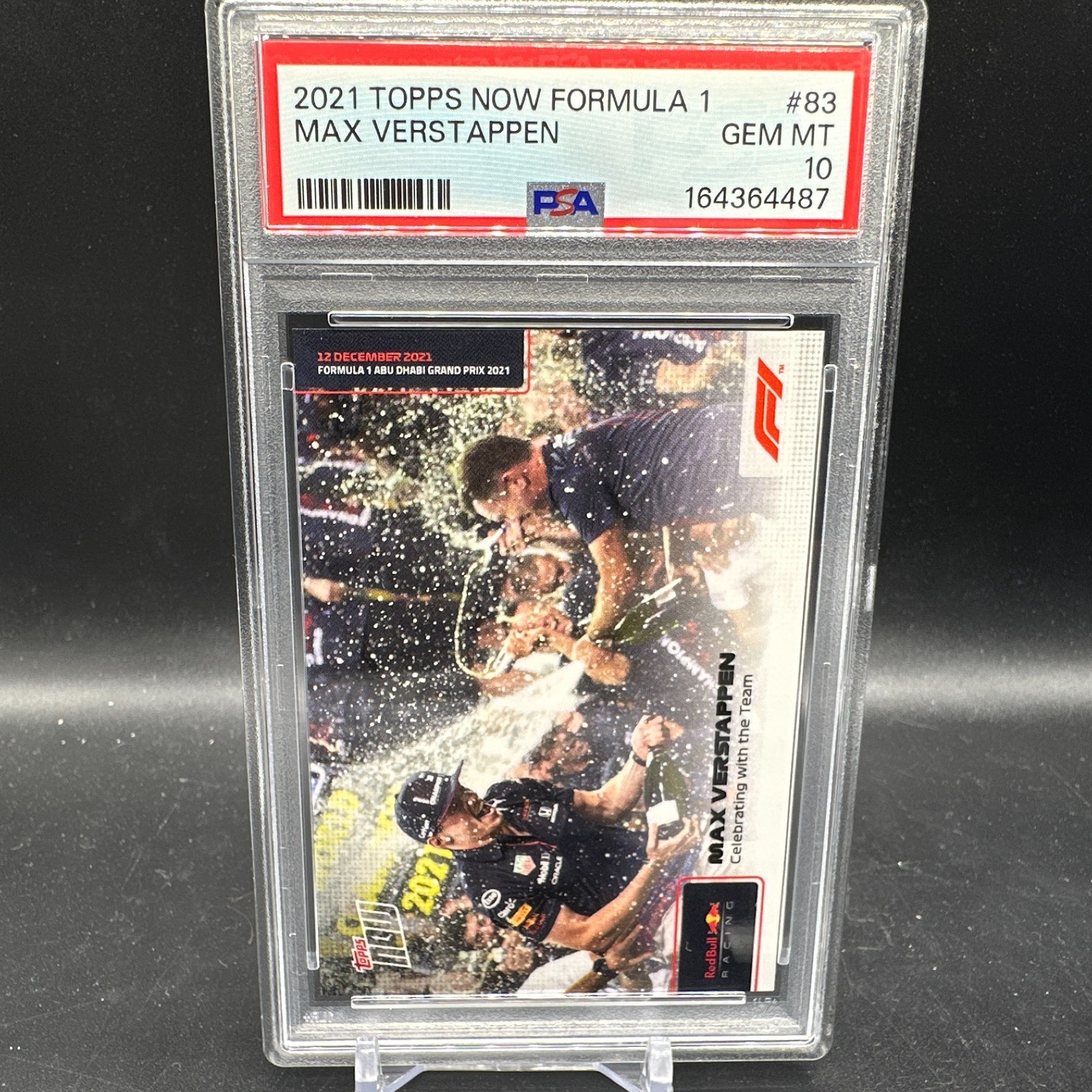 MAX VERSTAPPEN Champion Celebrating PSA 10 2021 TOPPS NOW FORMULA 1 #83 Red Bull