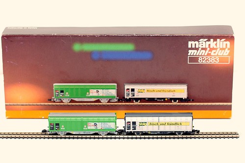 Märklin mini club/Spur Z 82383 2-tlg. Schiebewandwagen-Set der SBB in OVP | Zustand: Gebraucht
