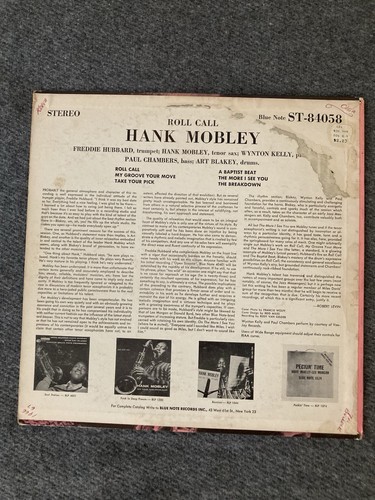 Hank Mobley - Roll Call - Blue Note BST 84058, RVG 47 W 63rd - Picture 8 of 12