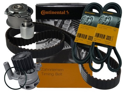 CONTI Zahnriemen +Rollen Wapu 2xKeilr.riemen SKODA VW 1.9 2.0 TDI BJ 00-08 Klima