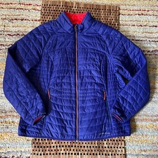 Eddie Bauer Ultralight Reversible Puffer Jacket Blue Full Zip Women's Large L
