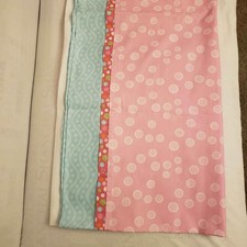 LN crib bedskirt coastal ocean aqua pink blue