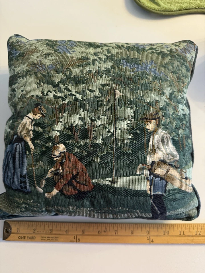 Juego de 2 almohadas de tapiz decorativas rectangulares Newport vintage 12x9 Foto 4 de 4