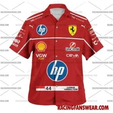 Lewis Hamilton Formula One Racing 2025 Hawaiian Polo Shirts