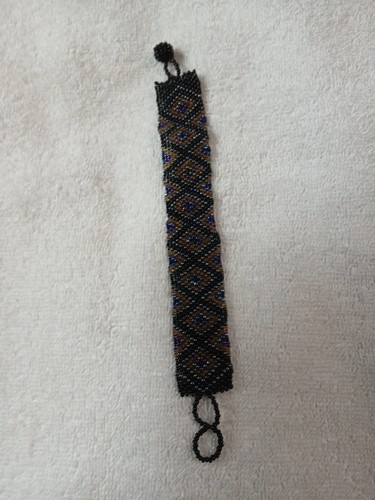 Boho style Handmade Beaded multi Seed Bead woven fashion bracelet 8(L) x 1.25(w) - Picture 2 of 7