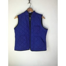 Ralph Lauren Women's Black/ Blue Quilted Reversible Vest NEW Size XL