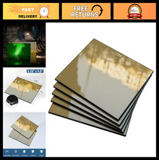 5pcs Welding Glass Lens Shade 10 - Gold Hardened Darkening Filter 4.5"x5.25