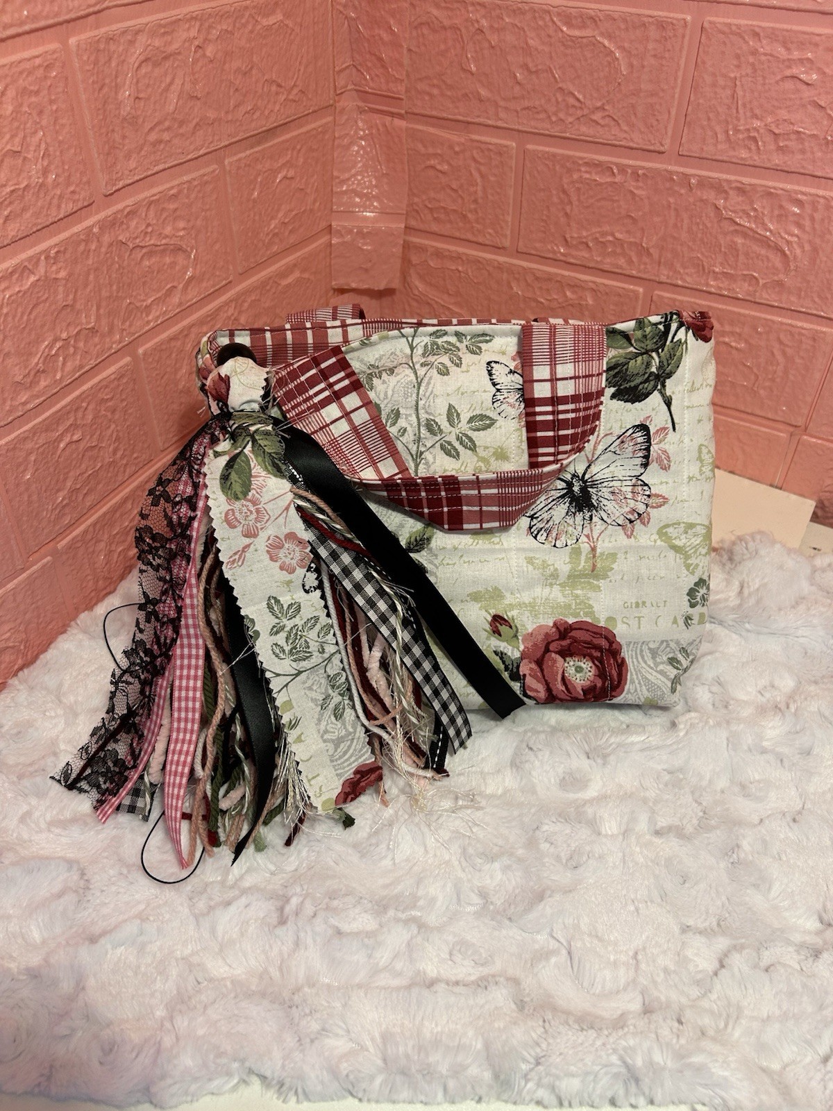 Handmade Quilted Bible Cover Women Bible Holder Book Cover Carrier Floral Design