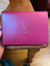 YSL Beaute Pochette Rouge Rosso Flat Pouch Bag / Make Up Bag