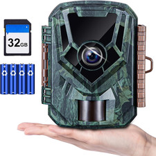 KJK Trail Camera 36MP 2.7K, Mini Game Camera with Night Vision 0.1S Trigger Time