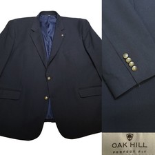 Oak Hill Blazer 56L Navy Blue Sport Coat Jacket Beautiful Perfect Fit Metal Bttn