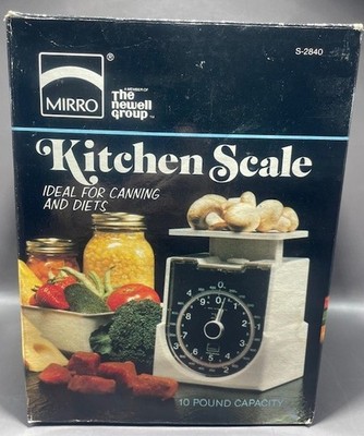 Vintage Mirro White Kitchen Scale S-2840 10lb Capacity in Original Box