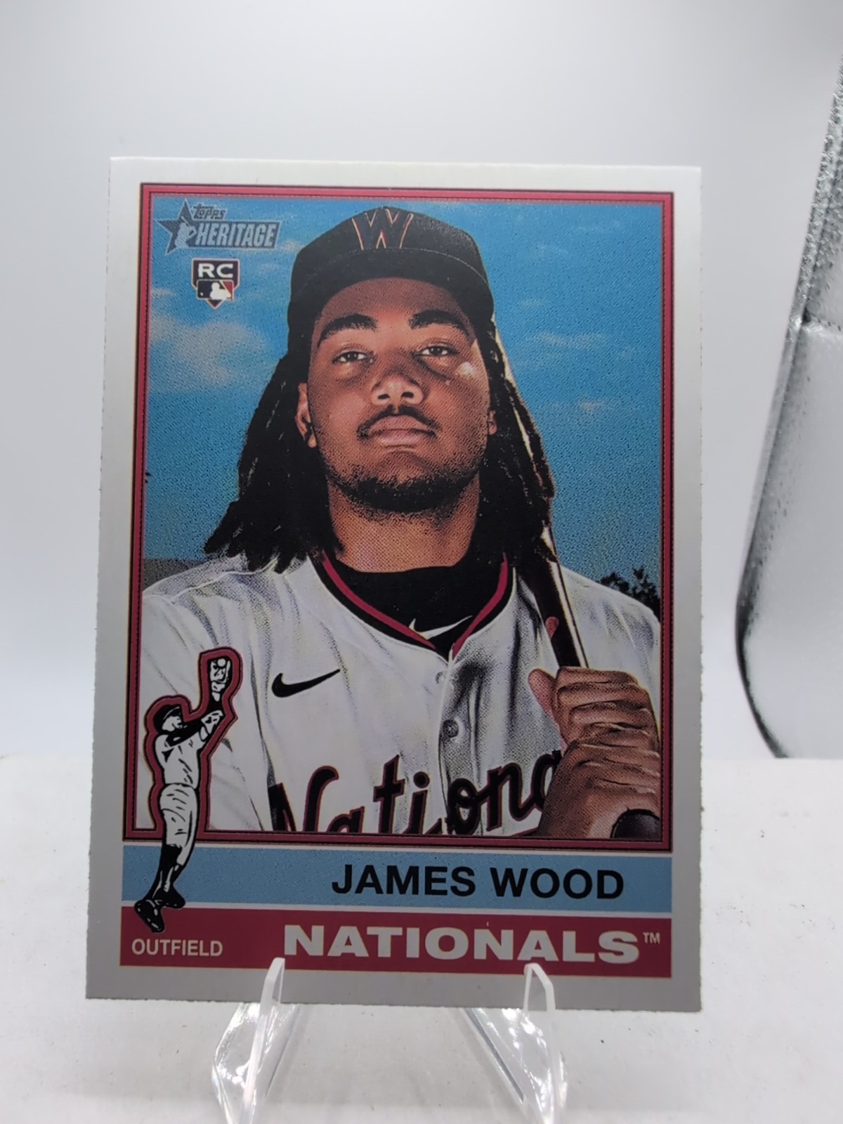 2025 Topps Heritage Alternate Cartoon Variation James Wood RC #231 Nationals
