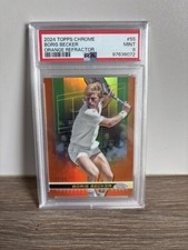 Topps Chrome Tennis 2024 #55 Boris Becker rifrattore arancione /25 PSA 9