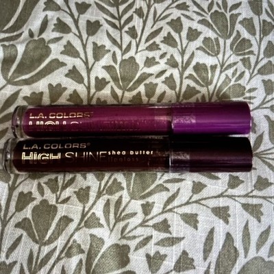 L.A. Colors Intense High Shine Shea Butter Lip Gloss Lot of two