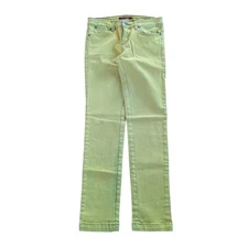 Vintage Jag Jeans Low Rise Size 26x29 Woman's Neon Yellow Straight Denim Tag 27