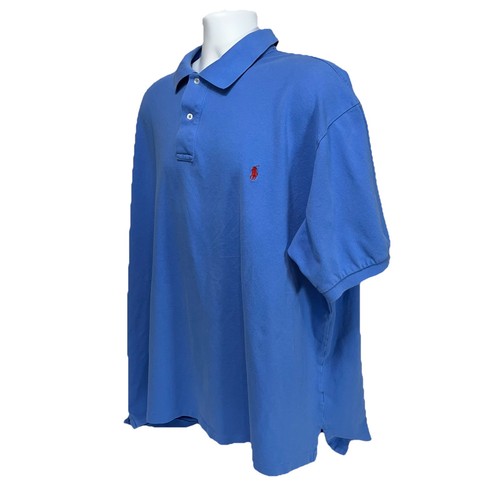 Polo Ralph Lauren 100% Baumwolle Kurzarm Poloshirt Blau Big & Tall 4XLT - Bild 3 von 8