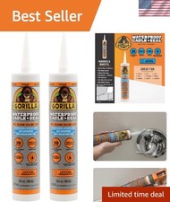 Versatile 100 Waterproof Silicone Sealant 10Oz - Quick Dry Clear Caulk 2 Pack 