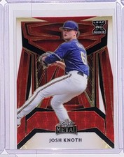 2023 Leaf Metal Baseball Josh Knoth Super Prismatic Gold Red Proof 1/1