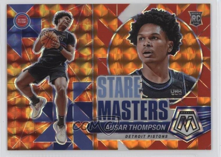2023-24 Panini Mosaic Stare Masters Orange Prizm /49 Ausar Thompson #2 Rookie RC