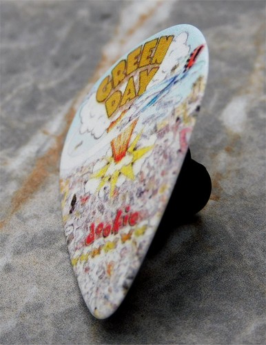 Green Day Dookie Guitar Pick Lapel Pin or Tie Tack - Picture 2 of 3