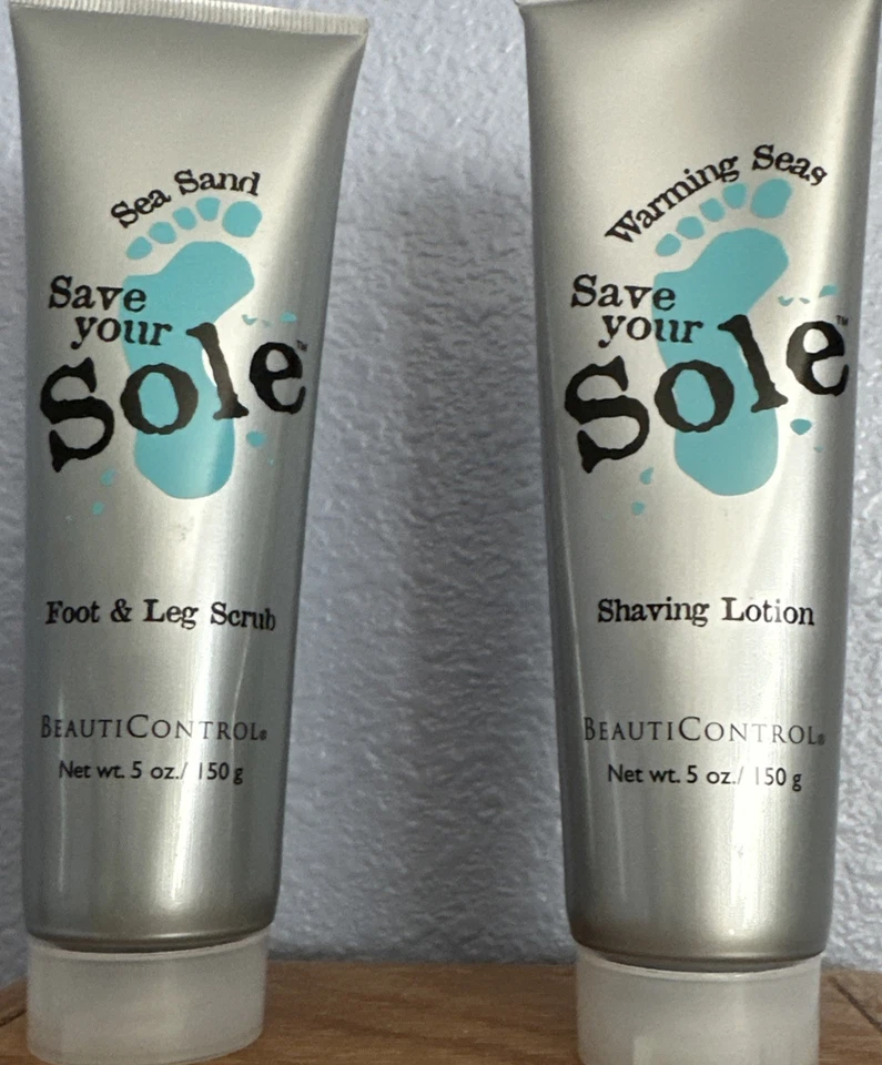 BeautiControl Save Your Sole Set Shaving Lotion Foot & Leg Scrub Foot Salve New - Image 3 of 4