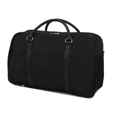 Travel Duffle Bag for Women  Men - Weekender Overnight Bag, Large Carry Black