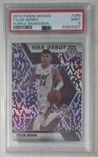 2019-20 Mosaic Tyler Herro Debut Snakeskin Heat RC /24 PSA 9 Rookie Debut 