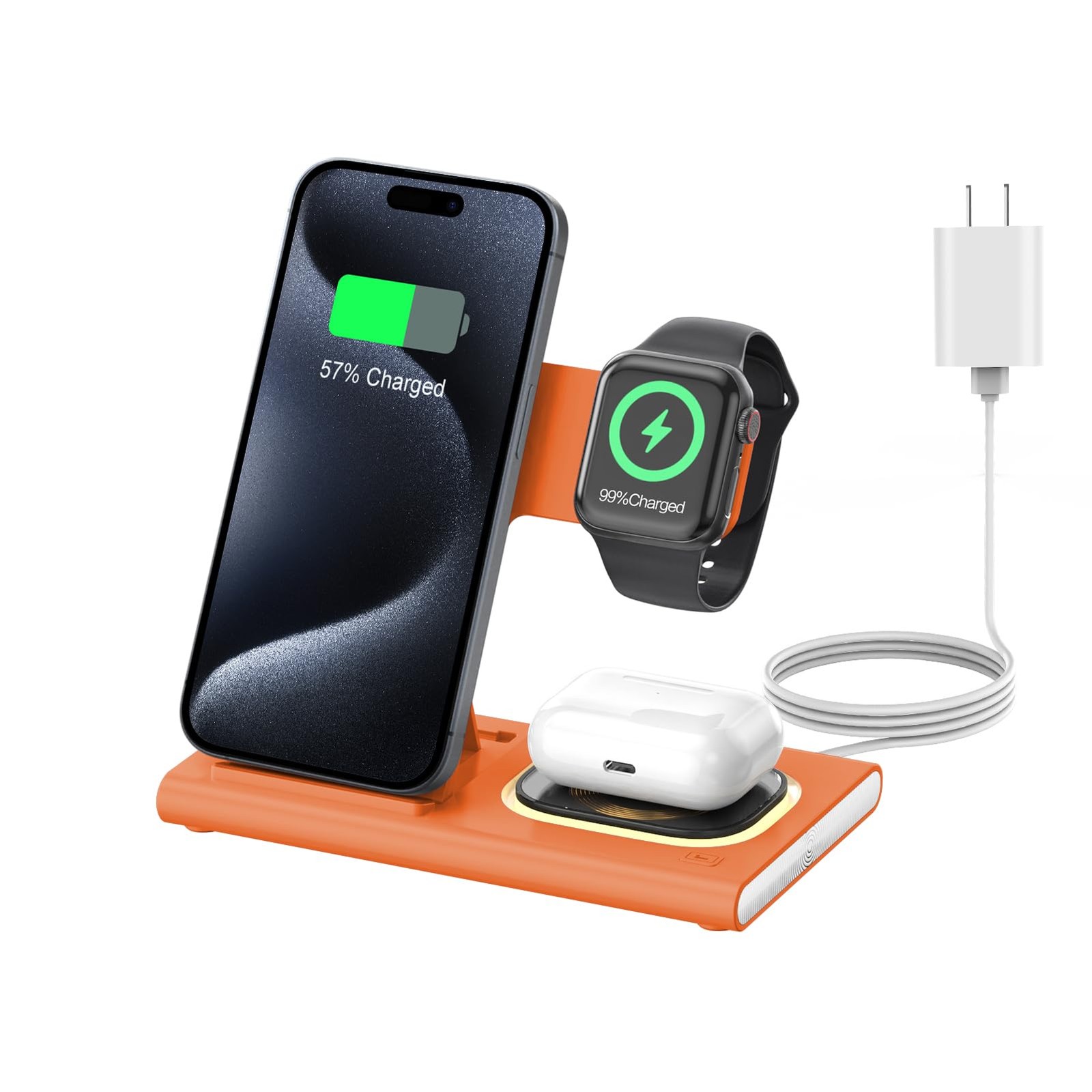 3-in-1 Foldable Fast Wireless Charging Station for Apple Devices