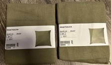 2 X IKEA PRAKTSALVIA  Kissenbezug Olive Grün 50 X 50 cm