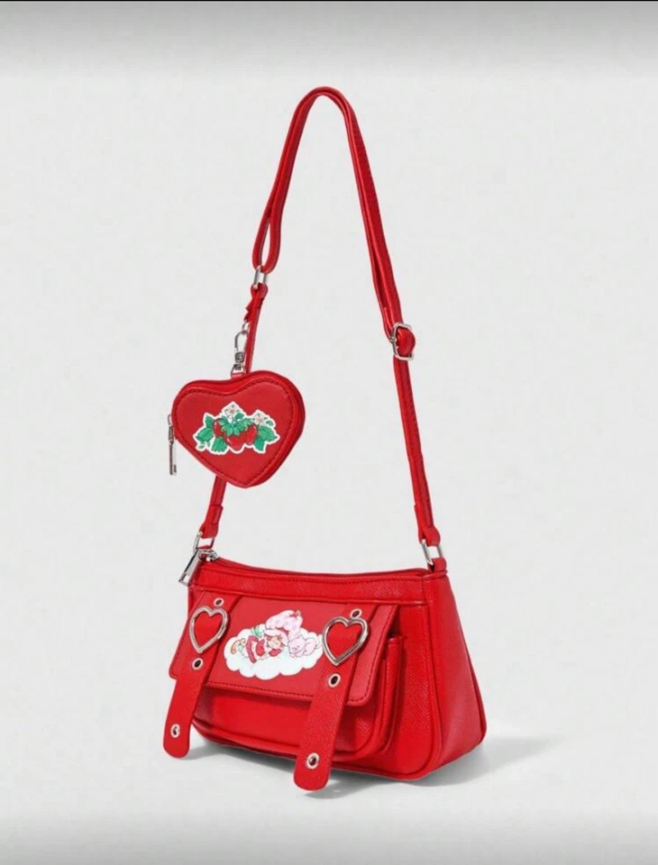 Bolso Bandolera/Hombro Fresa Shortcake Rojo Imitación Cuero y2k Kawaii Foto 2 de 4