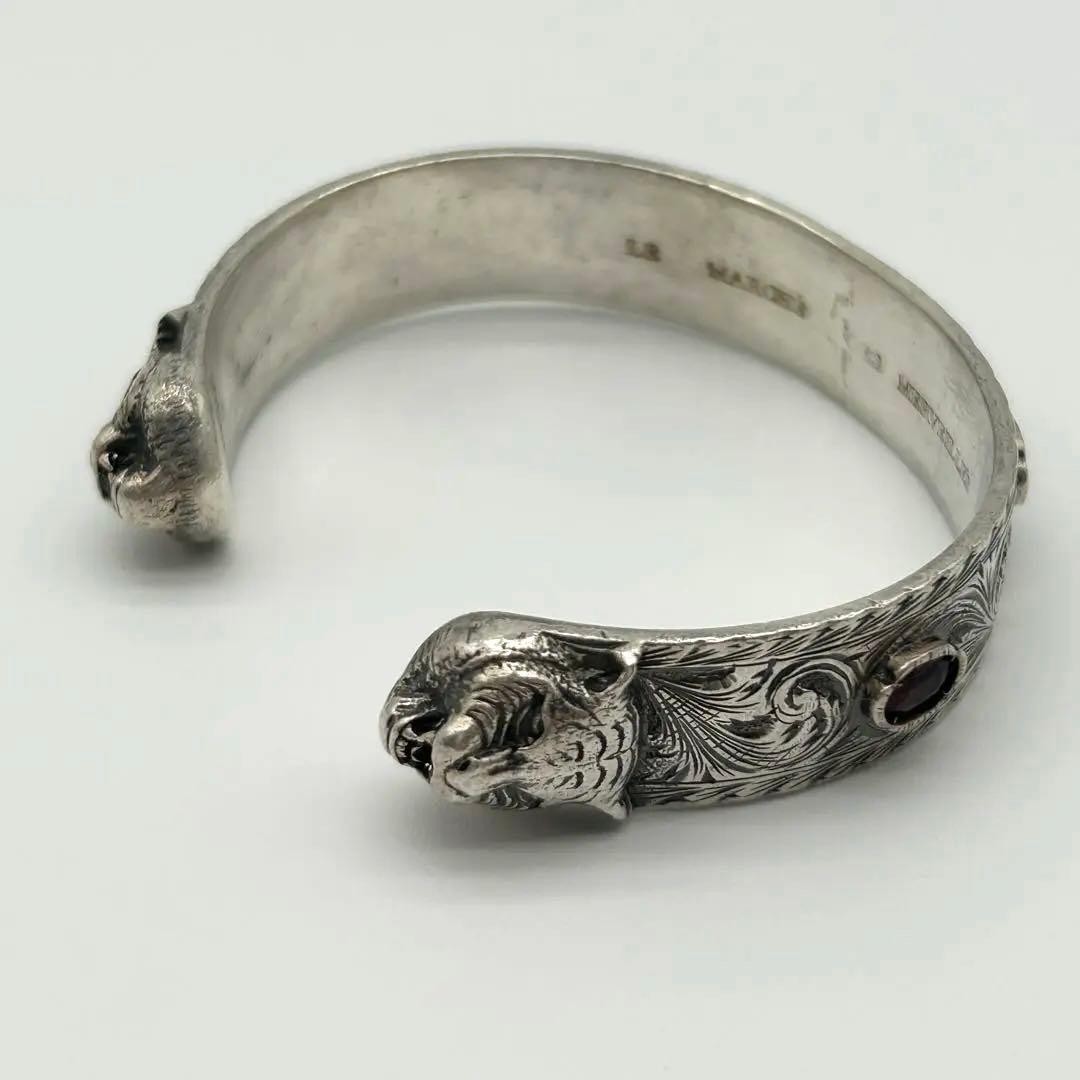 GUCCI Interlocking Cat Head 925 Bangle Bracelet S… - image 4