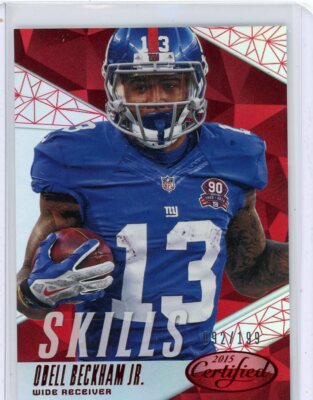 odell beckham jr 2015 panini certified 092/199 giants | eBay
