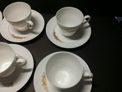 6 Cups and Saucers Rosenthal Romance Winblad Medley Gold Floral - Picture 10 of 11