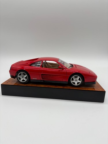 Ferrari Burago Burago 348 tb placa de madera 1:18 1989, coche modelo rojo - Imagen 8 de 12
