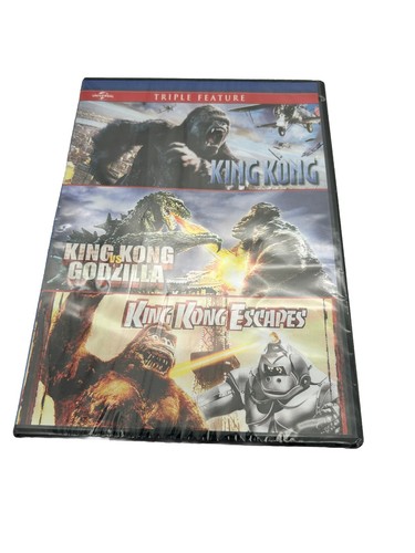 King Kong DVD Triple Feature Widescreen New Sealed KK vs Godzilla KK escapes - Picture 1 of 4