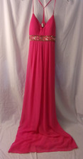 Studio S.W./ Sue Wong Long Pink Gown Deaded Waist Size 2 100 Poly VGC