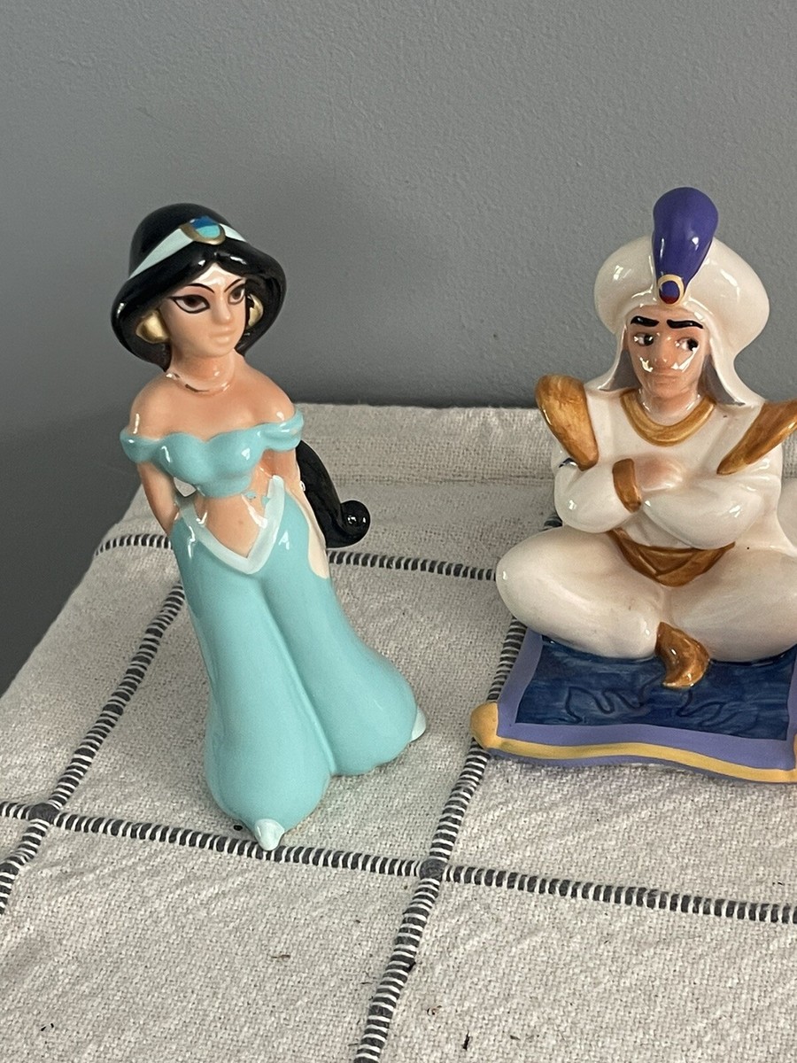 Vintage Set of Aladdin Ceramic Figures Made in Japan Jasmine Abu