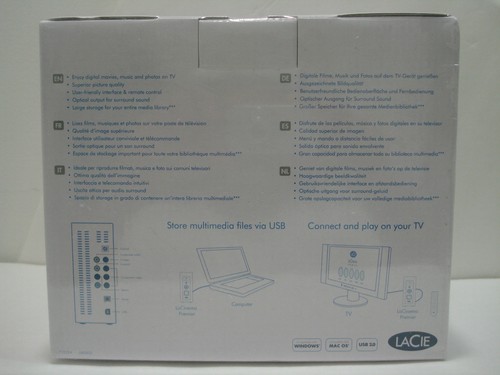 LaCie LaCinema Premier 301814AR 500 GB USB 2.0 Multimedia Hard Drive (Black)NEW - Picture 4 of 12