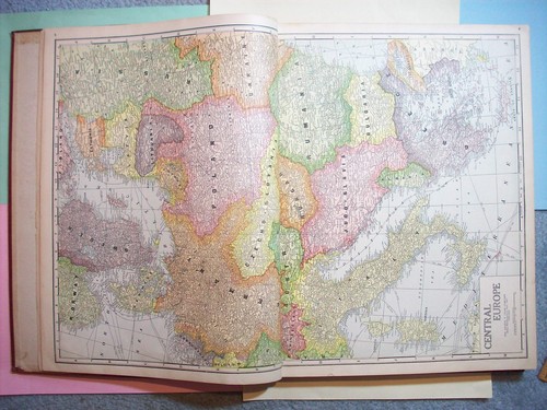 MAPPA 1922 CRAM’S HOME LIBRARY ATLAS WWI CRAM CRAMS PRIMA GUERRA MONDIALE 12” x 15” - Foto 7 di 24