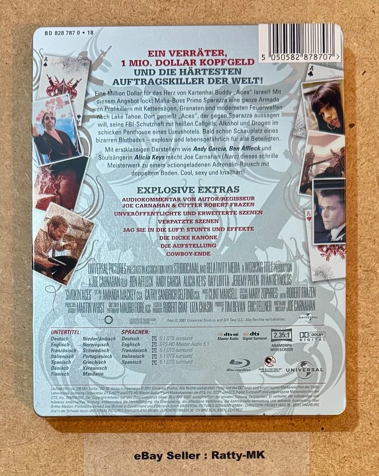 SMOKIN' ACES - GERMAN IMPORT BLU RAY STEELBOOK (SEE DESCRIPTION) - Image 3 of 4