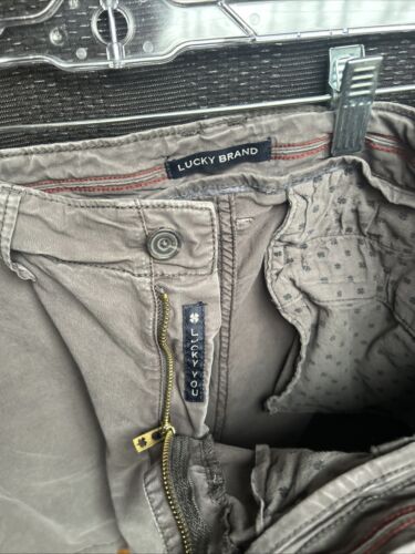 Lucky Brand Men’s Chino Shorts Size 31 Gray Casual 67% Cotton 30% Tencel Spandex - 第 3/6 張圖片