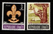 Haiti 1962 3c, 5c 22 Anniversary of Haitian Boy Scout Movement SG811-12 Mint