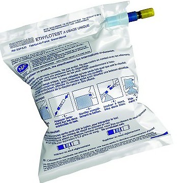 Ethylotest NFX 20702 lot de 20 pour contrôle d'alcoolémie avant de conduire
