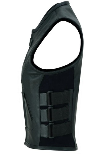 Damen kugelsicher Stil Swat Rider Rindsleder Ladies Club taktische Lederweste - Bild 8 von 9