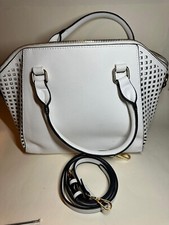 Vintage Style Large White Leather Bag