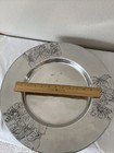 Vintage Forged Aluminum Rotating Lazy Susan Serving Tray Flowers 16” Hammercraft — photo 9