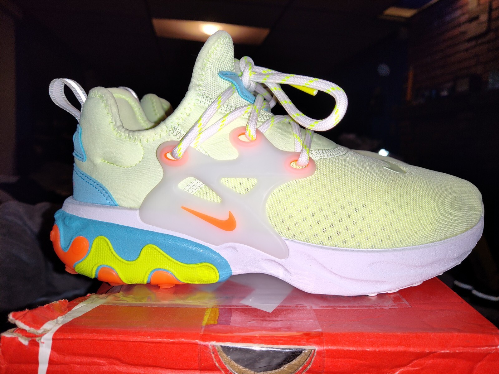 Women's sz 6.5 Nike React Presto Psychedelic Lava… - image 1