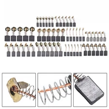60Pcs Electric Motor Carbon Brushes 10 Sizes Replacement Repair Power Tool Part