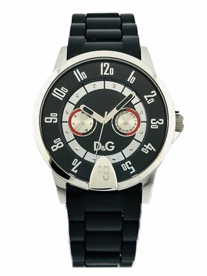 D&G Dolce & Gabbana Men's DW0625 ASPEN Black Hard Plastic Links